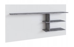 Полка настенная Малави навесная МПН-1 ателье светлое/белый глянец