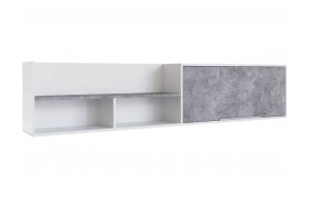 Полка навесная Малави МПН-2 ателье светлое/белый глянец