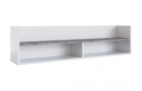 Полка навесная Малави МПН-3 ателье светлое/белый глянец