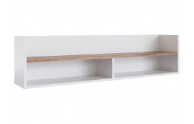 Полка настенная Малави навесная МПН-3 дуб крафт табачный/белый глянец