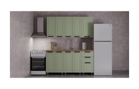 Кухня ГК Аленушка 1,6м Лилия Фиcташка/Фисташка,скоба черный