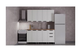 Кухня ГК Аленушка 1,6м Лилия Молочный/скоба черный