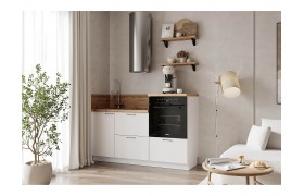 Кухонный гарнитур КГ 1650 ПВХ, Белый софт матовый Арника РМ в.3