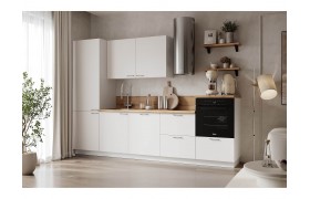 Кухня КГ 3000 ПВХ, Белый софт матовый Арника РМ в.8