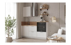 Кухня КГ 1800 ПВХ, Белый софт матовый Арника РМ в.2