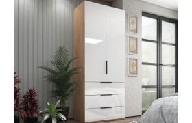 Шкаф 2-х дверный с ящиками, 90 см Люкс