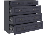 Комод с 5-мя ящиками Апполия, Графит серый/Лунный кратер купить
