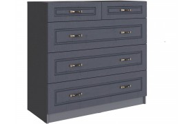 Комод с 5-мя ящиками Апполия, Графит /Лунный кратер