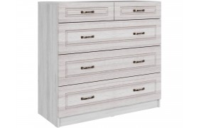 Комод с 5-мя ящиками Апполия, Ясень анкор /белый