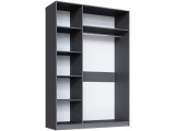 Шкаф 3-х створчатый Апполия, Графит серый/Лунный кратер купить