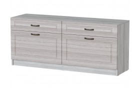 Тумба под телевизор ТВ Апполия, Ясень анкор светлый/Сандал белый