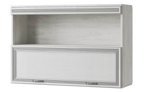 Стеллаж Ливорно Полка навесная ЛН-3 ясень анкор светлый патина серебро