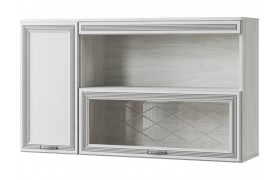 Стеллаж Ливорно Полка навесная ЛН-4 ясень анкор светлый патина серебро