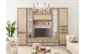 Гостиная Модульная Ливорно, набор 4, Дуб сонома