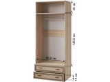 Ливорно Шкаф 2-х ств. ЛШ-22 дуб сонома распродажа