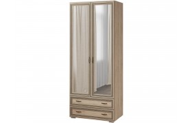 Шкаф Ливорно 2-х ств. зеркалом ЛШ-23 дуб