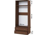 Ливорно Шкаф 2-х ств. с зеркалом ЛШ-23 орех донской от производителя