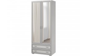 Шкаф Ливорно 2-х ств. зеркалом ЛШ-23 ясень анкор патин