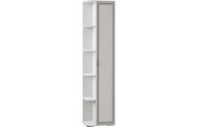 Шкаф Ливорно торцевой ЛШ-26 ясень анкор светлый патина серебро