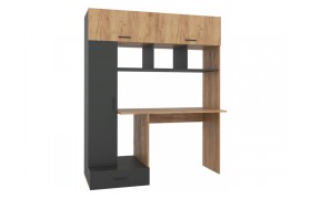 Компьютерный стол Бишоп 1 дуб крафт золотой / антрацит