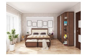 Спальня Модульная Ливорно, набор 2, Орех донской