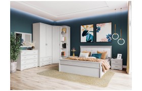 Спальный гарнитур Модульная Ливорно, набор 4, Ясень анкор светлый