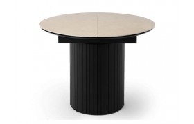 Обеденный стол Лорен 100(140) okara light yellow / черный Керамический