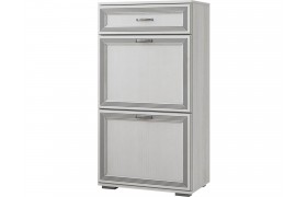 Тумба Ливорно Обувница ЛО-30 ясень анкор светлый патина серебро