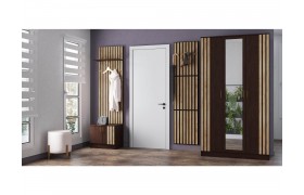 Прихожая Модульная Кано, набор 4, Венге/Крафт золотой