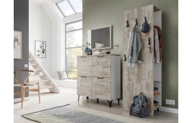 Прихожая Модульная Чикаго, набор 1, Дуб юкон/Белый