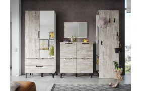 Прихожая Модульная Чикаго, набор 2, Дуб юкон/Белый