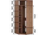 Ричард Шкаф угловой РШ-26, Орех донской распродажа