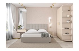 Спальный гарнитур Модульная Кэт-3, набор 1, Кашемир/Тирамису матовый