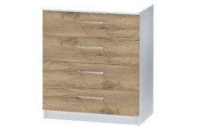 Комод №1 Иннэс-7, Белый/Крафт золотой