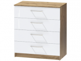 Комод №1 Иннэс-7, Крафт золотой/Белый глянец недорого