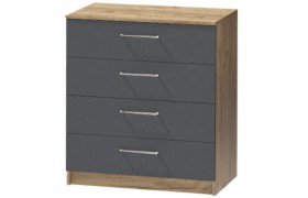 Комод №1 Иннэс-7, Крафт золотой/Графит