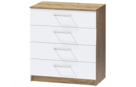 Комод №1 Иннэс-7, Крафт золотой/Белый