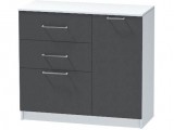Комод №2 Иннэс-7, Белый/Графит недорого