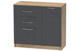 Комод №2 Иннэс-7, Крафт золотой/Графит