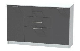 Комод №3 Иннэс-7, Белый/Графит