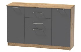 Комод №3 Иннэс-7, Крафт золотой/Графит