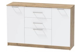 Комод №3 Иннэс-7, Крафт золотой/Белый