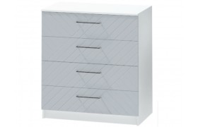 Комод №1 Иннэс-7, Белый/Монблан Р-826