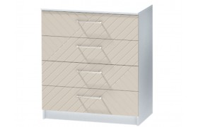 Комод №1 Иннэс-7, Белый/Тирамису матовый
