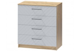 Комод №1 Иннэс-7, Крафт золотой/Монблан Р-826