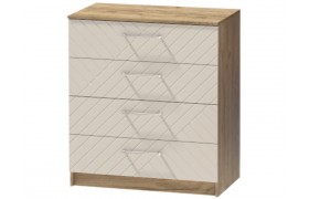 Комод №1 Иннэс-7, Крафт золотой/Тирамису матовый