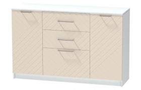 Комод №3 Иннэс-7, Белый/Тирамису матовый