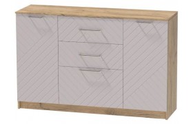 Комод №3 Иннэс-7, Крафт золотой/Грэй софт