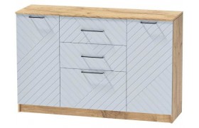 Комод №3 Иннэс-7, Крафт золотой/Монблан Р-826