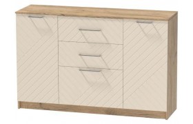 Комод №3 Иннэс-7, Крафт золотой/Тирамису матовый